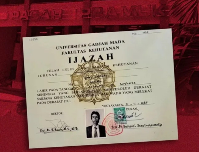 Ilsutrasi Ijazah Jokowi. [Instagram]